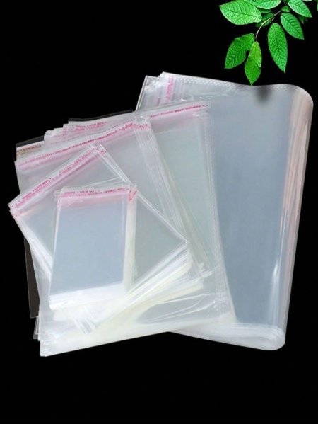 كيس نايلون شفاف مقاس (12*18+3)